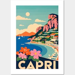 A Vintage Travel Art of Capri - Italy Posters and Art